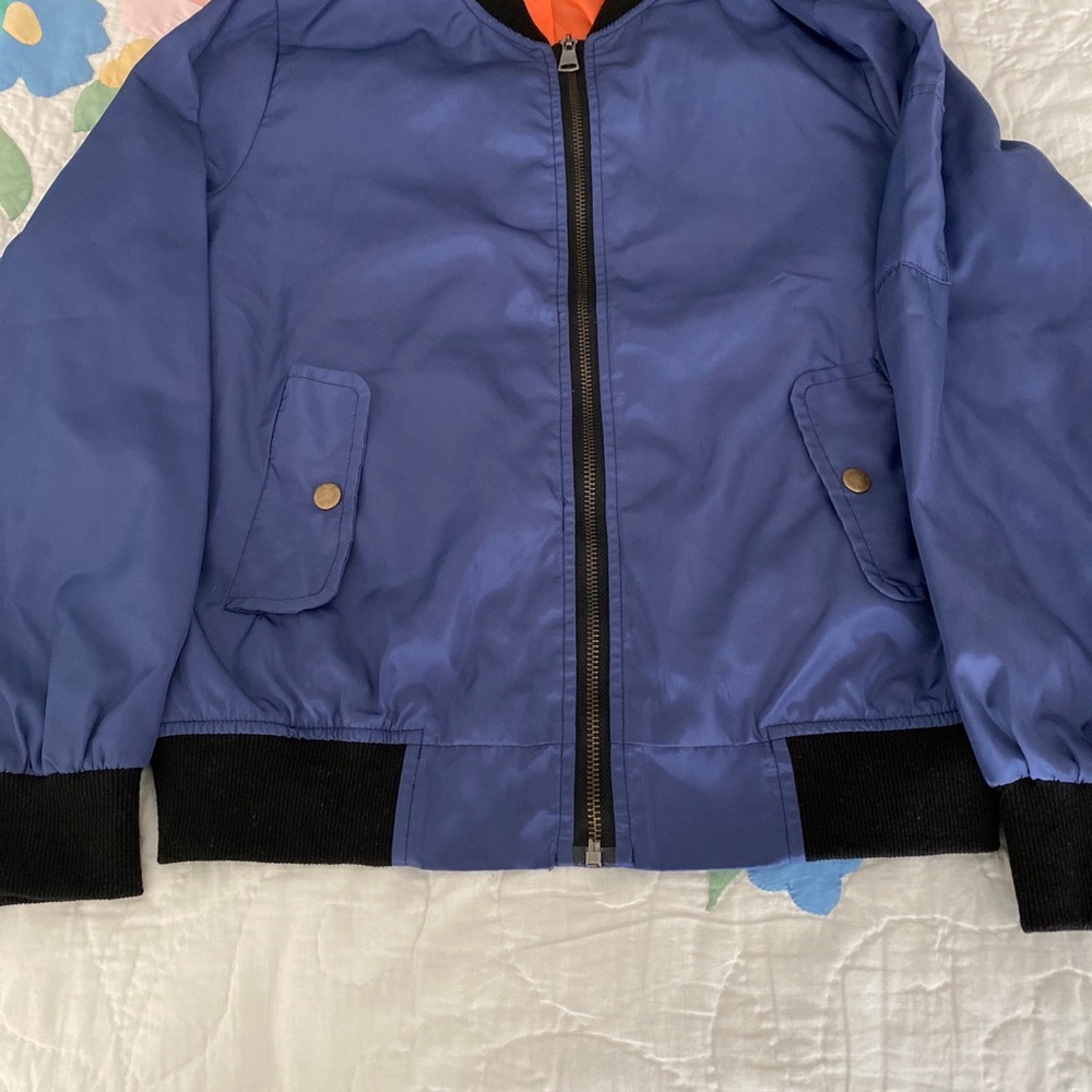 Parabler Womens Bomber Jacket Navy Size Small Preowned
